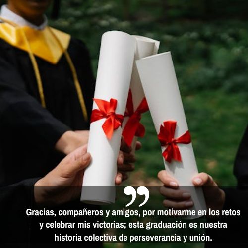 Palabras de agradecimiento para compañeros y amigos